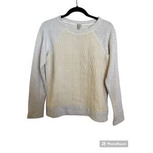 J. Crew 100% Cotton OVERSIZED Textured Sweatshirt SIZE S